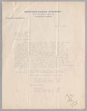 [Letter from D. S. Warren to D. W. Kempner, July 7, 1939]