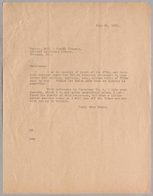 Primary view of object titled '[Memorandum from Daniel W. Kempner, July 31, 1939]'.
