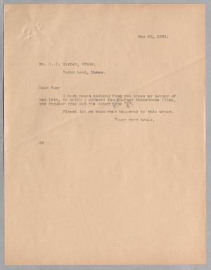 [Letter from Daniel W. Kempner to Gus D. Ulrich, May 22, 1939]