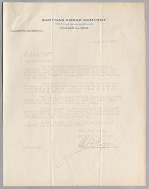 [Letter from C. P. Royce to D. W. Kempner, April 19, 1939]