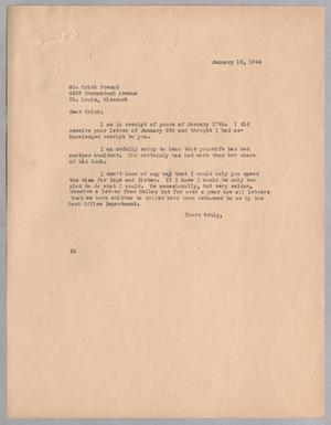[Letter from Daniel W. Kempner to Erich Freund, January 19, 1944]