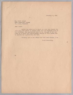 [Letter from Daniel W. Kempner to Erich Freund, February 3, 1944]