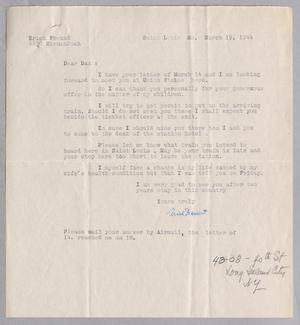 [Letter from Erich Freund to Daniel W. Kempner, March 19, 1944]