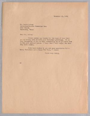 [Letter from Daniel W. Kempner to Louis Autrey, December 23, 1944]