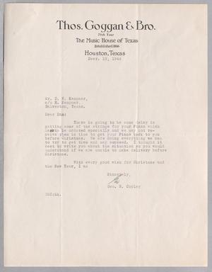 [Letter from Thomas Goggan & Bro. to D. W. Kempner, December 18, 1944]