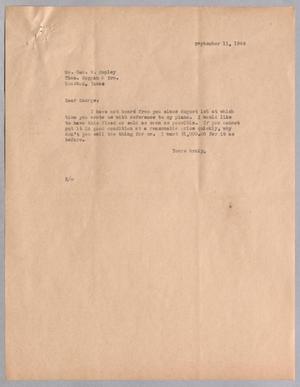 [Letter from Daniel W. Kempner to George N. Copley, September 11, 1944]