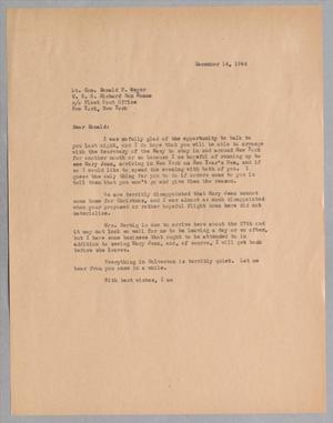 [Letter from D. W. Kempner to Donald F. Meyer, December 14, 1944]