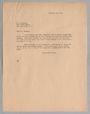 [Letter from Daniel W. Kempner to J. Hyburg, November 28, 1944]