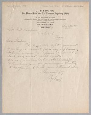 [Letter from J. Nyburg to D. W. Kempner, August 30, 1944]