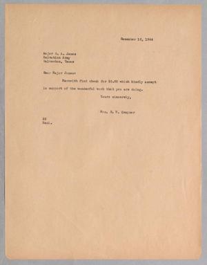 [Letter from Daniel W. Kempner to G. A. James, December 16, 1944]