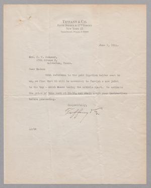[Letter from A. H. Blackshear, Jr. to Jeane B. Kempner, June 2, 1944]