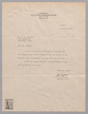 [Letter from W. D. Tipton to Daniel W. Kempner, February 1, 1944]