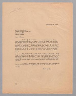 [Letter from Daniel W. Kempner to J. C. Wilson, December 23, 1943]