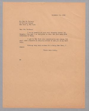 [Letter from Daniel W. Kempner to Max M. Warburg, December 12, 1944]