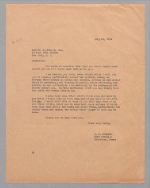 [Letter from Daniel W. Kempner to K. Wragge, Inc., July 24, 1944]