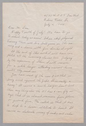 Primary view of object titled '[Letter from Marvin Watson to Daniel W. Kempner, July 4, 1944'.