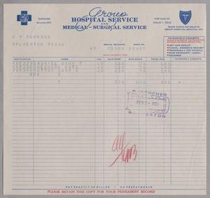 [Invoice from Group Hospital Service, Inc., February 1951]