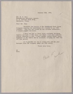 [Letter from Daniel W. Kempner to S. S. Kay, January 11, 1951]