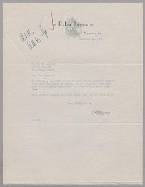 Primary view of object titled '[Letter from R. Irl Jones to Daniel W. Kempner, December 31, 1951]'.