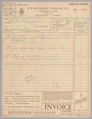 [Invoice for Car Parts and Services, December 1948]