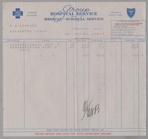 [Invoice from Group Hospital Service, Inc., November 1951]