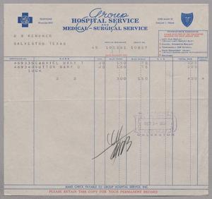 [Invoice from Group Hospital Service, Inc., October 1951]