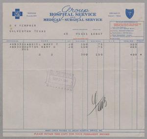 [Invoice from Group Hospital Service, Inc., September 1951]