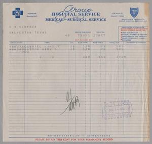 [Invoice from Group Hospital Service, Inc., July 1951]