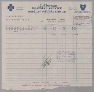 [Invoice from Group Hospital Service, Inc., June 1951]