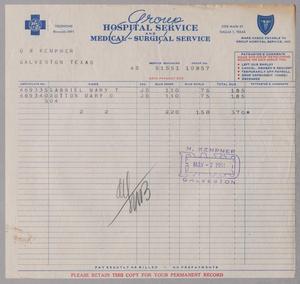 [Invoice for Hospital Services, May 1951]