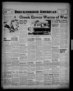 Breckenridge American (Breckenridge, Tex.), Vol. 27, No. 220, Ed. 1 Monday, September 29, 1947