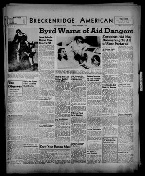 Breckenridge American (Breckenridge, Tex.), Vol. 27, No. 259, Ed. 1 Friday, November 14, 1947