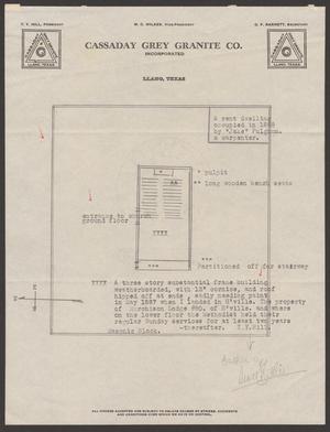Primary view of object titled '[Floor Plan of Murchinson Lodge No. 80]'.