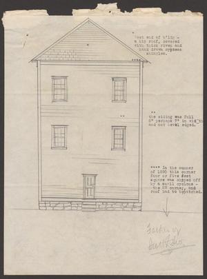 Primary view of object titled '[Drawing of a Three-Story Building]'.