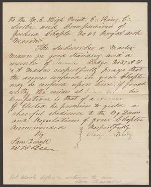 Primary view of object titled '[Recommendation Letter for Benjamin Milby]'.