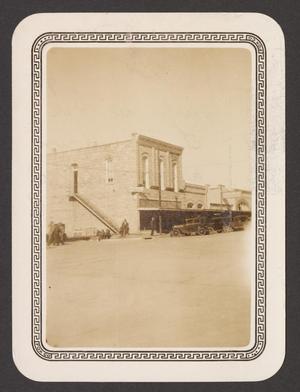 Primary view of object titled '[Photograph of the Exterior of the First Murchison Lodge, No. 80 Building]'.