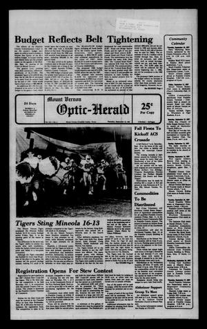 Mount Vernon Optic-Herald (Mount Vernon, Tex.), Vol. 113, No. 3, Ed. 1 Thursday, September 10, 1987