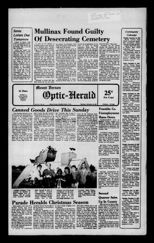 Mount Vernon Optic-Herald (Mount Vernon, Tex.), Vol. 113, No. 16, Ed. 1 Thursday, December 10, 1987
