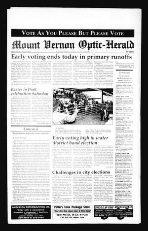 Mount Vernon Optic-Herald (Mount Vernon, Tex.), Vol. 121, No. 34, Ed. 1 Thursday, April 4, 1996