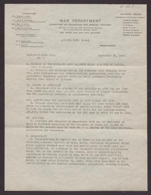 Primary view of object titled '[Committee on Education and Special Training Administration Memo Number 8]'.