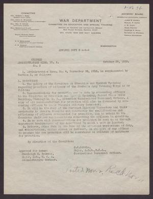 Primary view of object titled '[Committee on Education and Special Training Administration Memo Number 4, Number 2]'.