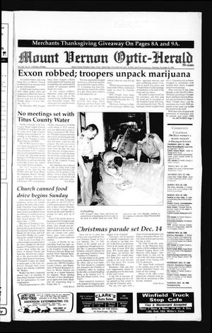 Mount Vernon Optic-Herald (Mount Vernon, Tex.), Vol. 122, No. 15, Ed. 1 Thursday, November 21, 1996