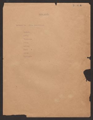 Primary view of object titled 'Bird List'.