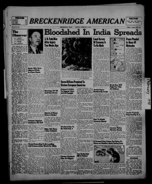 Breckenridge American (Breckenridge, Tex.), Vol. 28, No. 27, Ed. 1 Monday, February 2, 1948