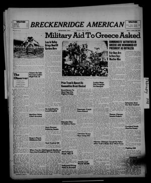 Breckenridge American (Breckenridge, Tex.), Vol. 28, No. 39, Ed. 1 Monday, February 16, 1948