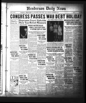 Primary view of object titled 'Henderson Daily News (Henderson, Tex.),, Vol. 1, No. 242, Ed. 1 Wednesday, December 23, 1931'.