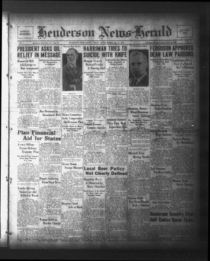 Henderson News-Herald (Henderson, Tex.), Vol. 1, No. 31, Ed. 1 Sunday, May 21, 1933