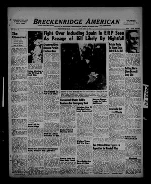 Breckenridge American (Breckenridge, Tex.), Vol. 28, No. 78, Ed. 1 Wednesday, March 31, 1948