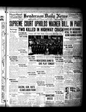 Henderson Daily News (Henderson, Tex.), Vol. 7, No. 20, Ed. 1 Monday, April 12, 1937