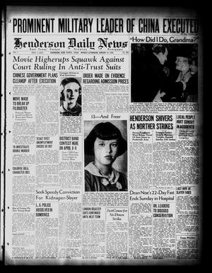Henderson Daily News (Henderson, Tex.), Vol. 7, No. 266, Ed. 1 Monday, January 24, 1938